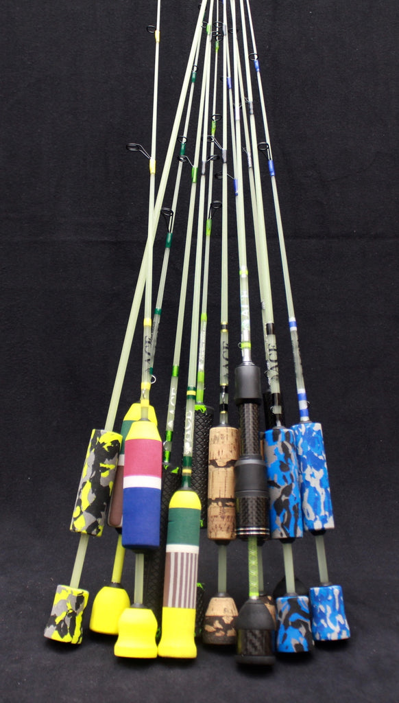custom noodle ice fishing rod ACE Custom Rods-Custom Built-Ice Rods-Fiberglass-Nuclear Power Noodle
